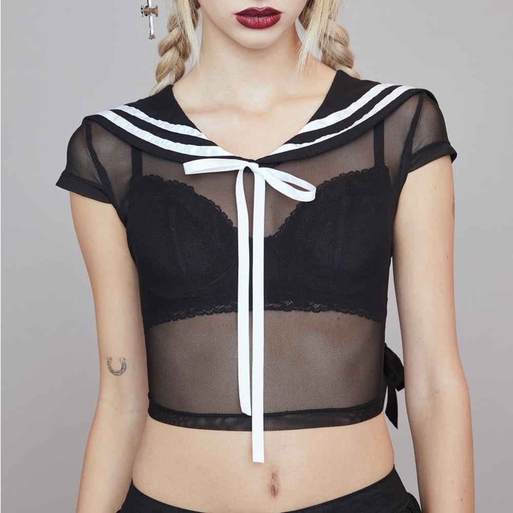Dolls Kill grunge sailor top